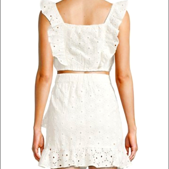 Avec Les Filles Crop Top & Mini Skirt Set Size S - Picture 2 of 4